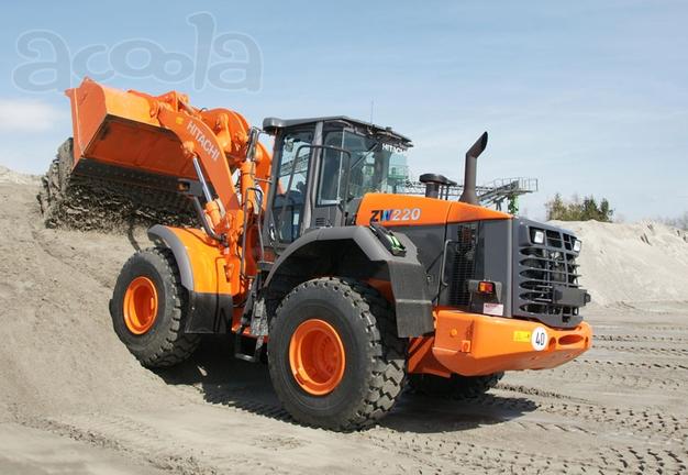 Погрузчик фронтальный HITACHI ZW220 с ковшом вместимостью 4м3